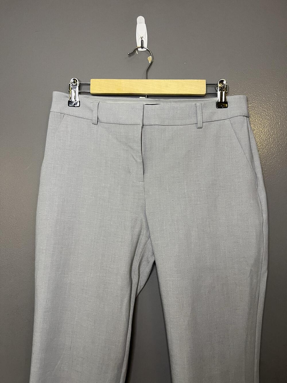Express Pants Womens 6R Gray Columnist Ankle Slim Straight Stretch Dress Work